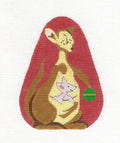 "Kanga & Roo" Ornament from Winnie the Pooh handpainted 18 Mesh Needlepoint Canvas by Silver Needle