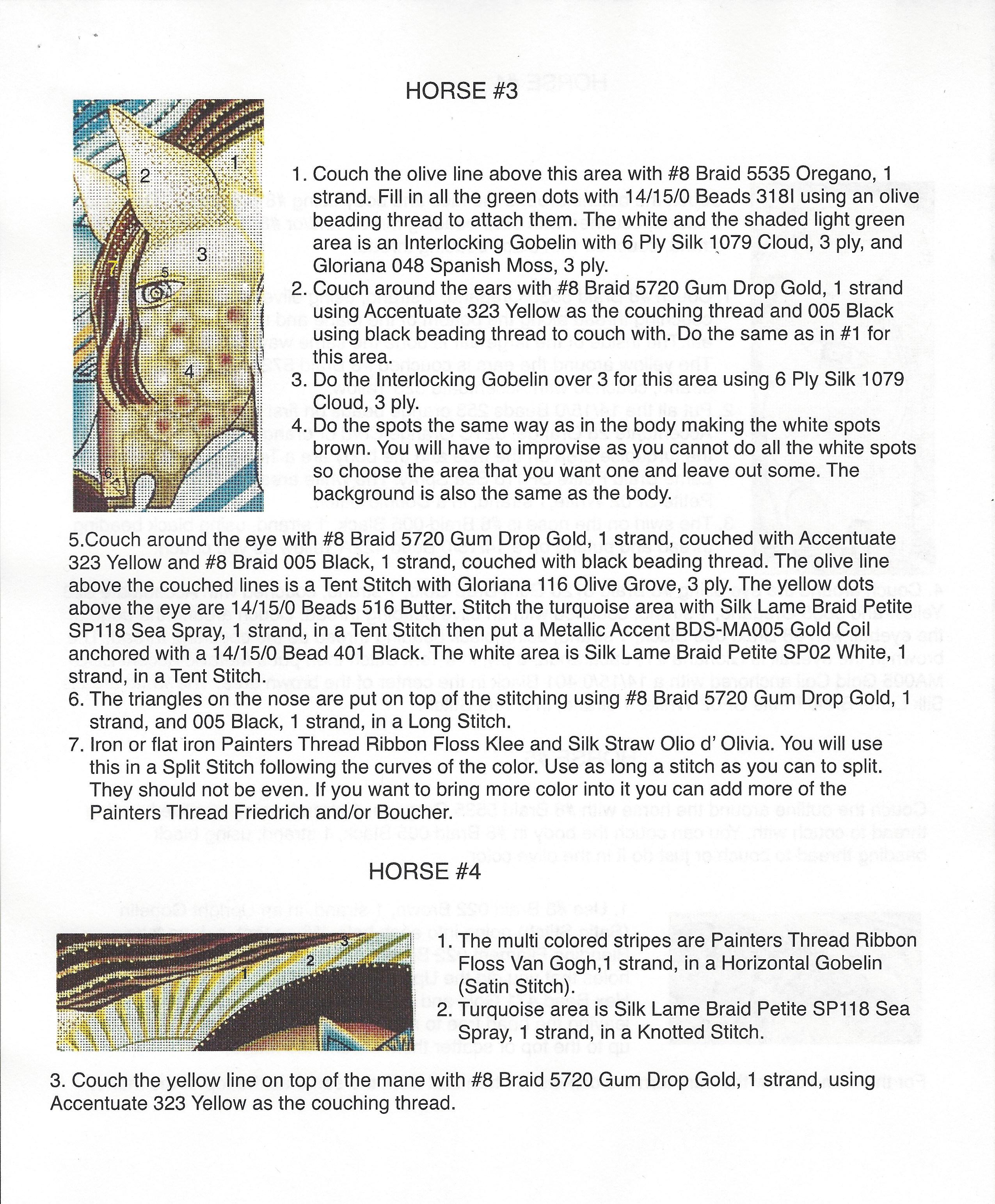 Embracing Horses & STITCH GUIDE Large handpainted Canvas design by