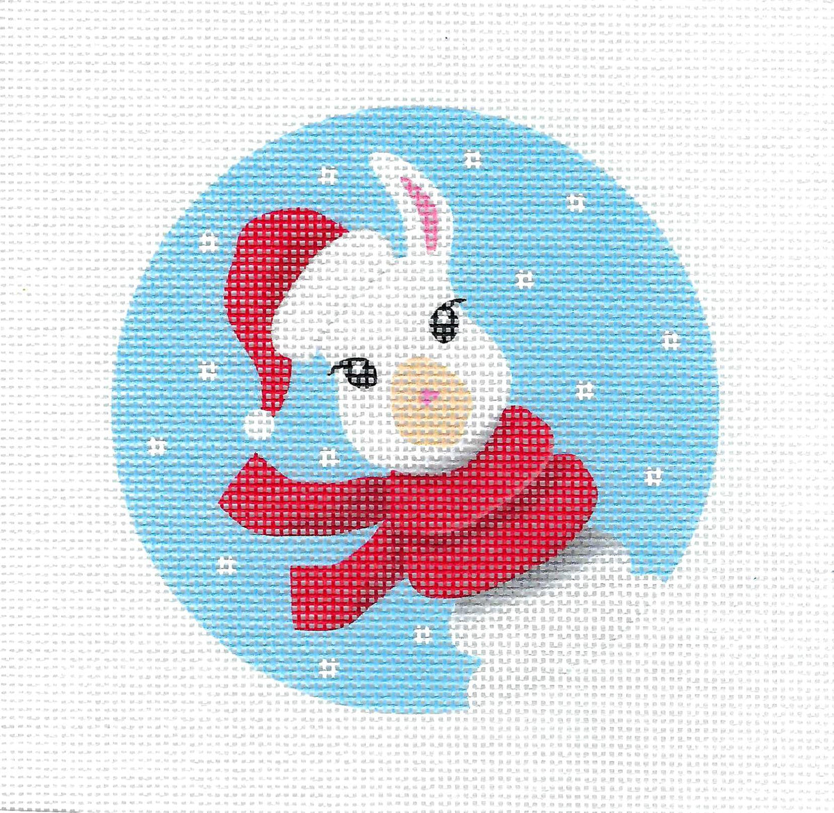 Child's Christmas ~ Llama with Santa Hat & Scarf 18 Mesh handpainted Needlepoint Canvas by Pepperberry