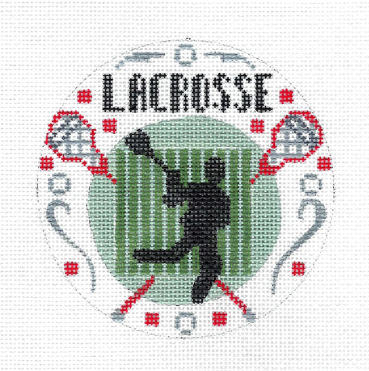 Dramatic Sports ~ LACROSSE ~ handpainted Needlepoint  Canvas by CH Designs from Danji