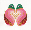 Canvas ~ Ladybug with Multiple Pink Hearts Beanbag or Frame Weight 18 Mesh handpainted Needlepoint Canvas by LEE