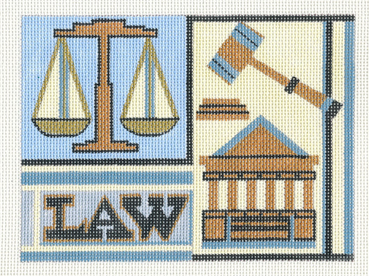 Professions ~ Lawyer ATTORNEY at LAW Profession handpainted 13 Mesh. Needlepoint Ornament by Melissa Prince