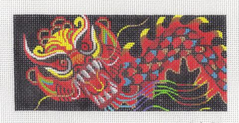 Dragon Canvas ~ Imperial Dragon by Leigh Designs handpainted "BB" Insert Needlepoint Canvas  BR Insert from LEE