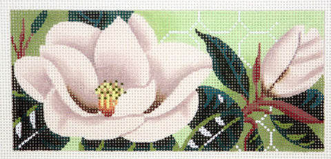 Canvas Insert ~ Magnolia Blossom by Leigh Design handpainted "BR" Insert Needlepoint Canvas LG BR Insert by LEE