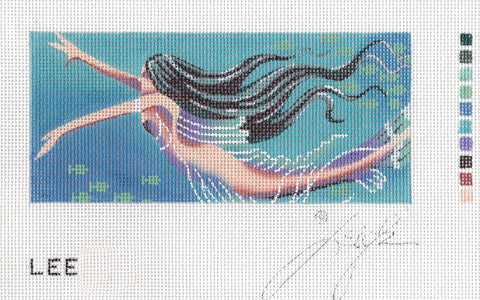 Canvas Insert ~ Mermaid by Leigh Design handpainted Needlepoint Canvas BB Insert from LEE