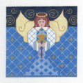 Roll Up Ornament ~ Large Blue Christmas Angel with Star Roll Up Ornament handpainted Needlepoint Canvas CH Designs ~ Danji