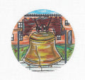 Travel ~ The LIBERTY BELL in Philadelphia, PA Ornament handpainted 18 mesh Needlepoint Canvas by Juliemar