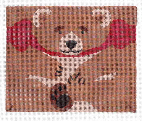 Roll Up ~ Brown Bear Roll Up Ornament handpainted Needlepoint Canvas by LIZ