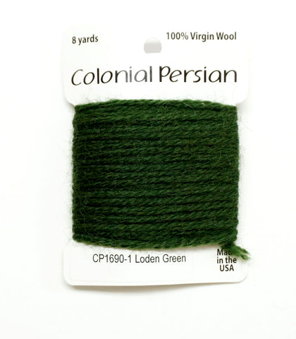 3 Ply Persian Wool "Dk. Loden Green" #1690 Needlepoint Thread by Colonial USA Made