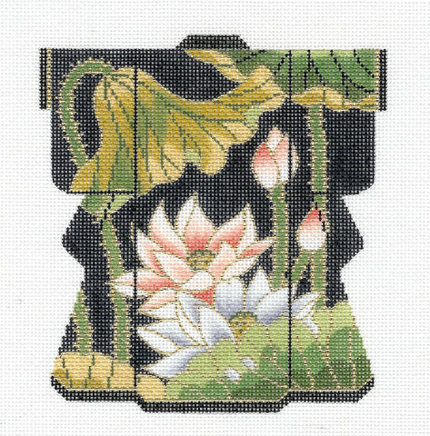 Kimono ~ Oriental Lotus Blossoms MED. size Kimono handpainted Needlepoint Canvas by LEE
