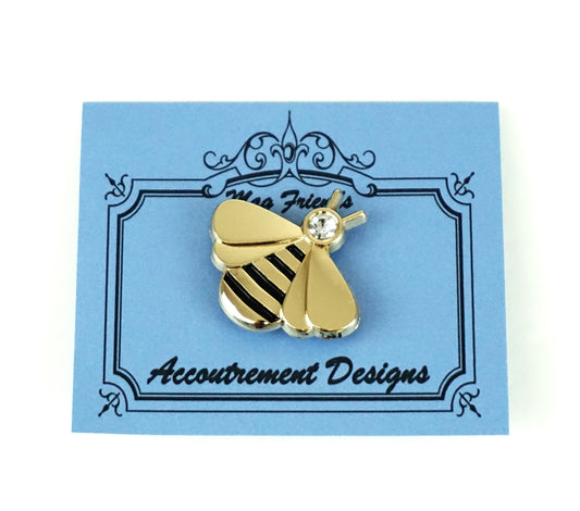 Magnet ~ "GOLDEN BEE with Crystal" Magnet Needle Holder for Needlepoint, Sewing Accountrement Designs
