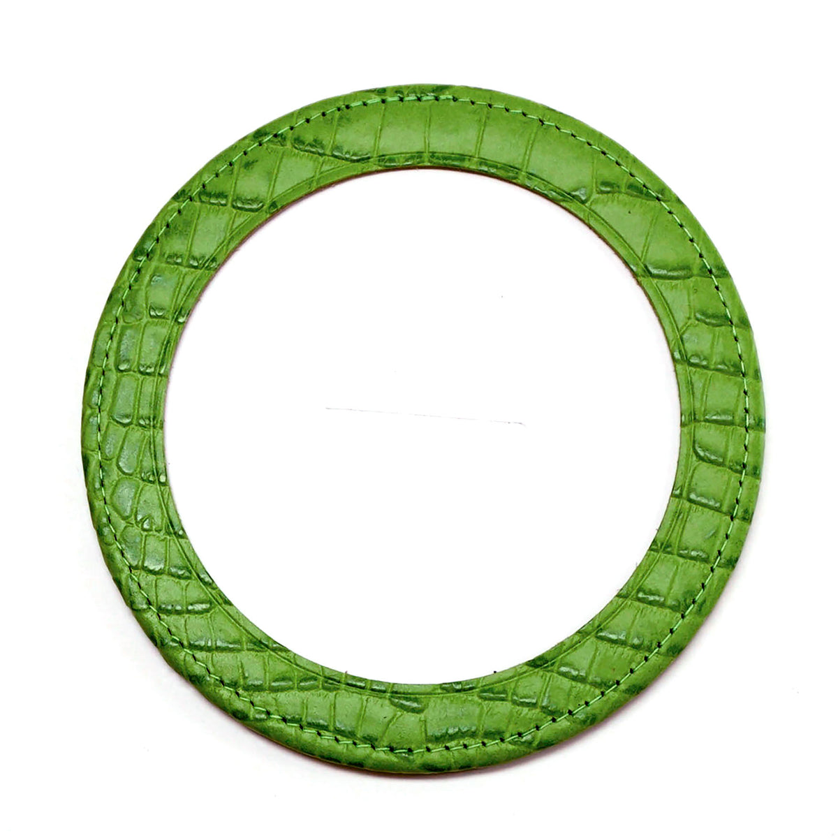 Accessory ~ Alligator Textured Green Leather LTD. ED. Magnetic Coaster or Ornament for Needlepoint Canvas by LEE