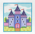 Child's ~ Fairy Tale Castle for a Baby Girl or Child 7" Sq. handpainted 13 Mesh Needlepoint Canvas by LEE