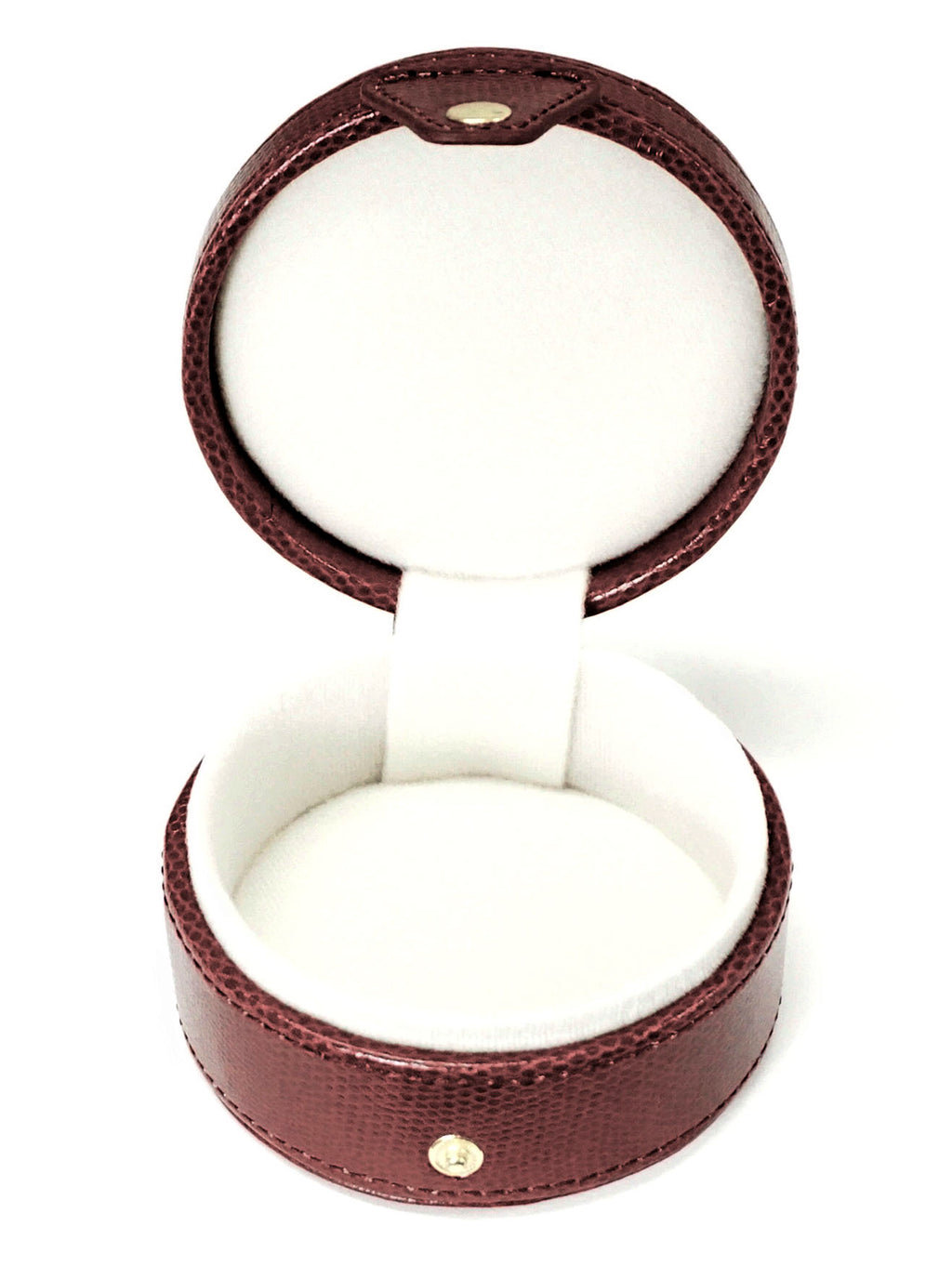 Accessory ~ Maroon Textured Leather Gift Box Snap Case for handpainted Needlepoint Canvas by LEE