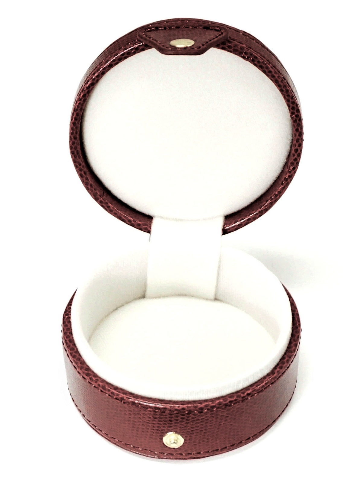 Accessory ~ Maroon Textured Leather Gift Box Snap Case for handpainted Needlepoint Canvas by LEE