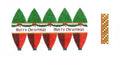 3-D Ornament ~ Merry Christmas Hot Air Balloon with Basket 3-D handpainted 18 Mesh Needlepoint Canvas by Susan Roberts