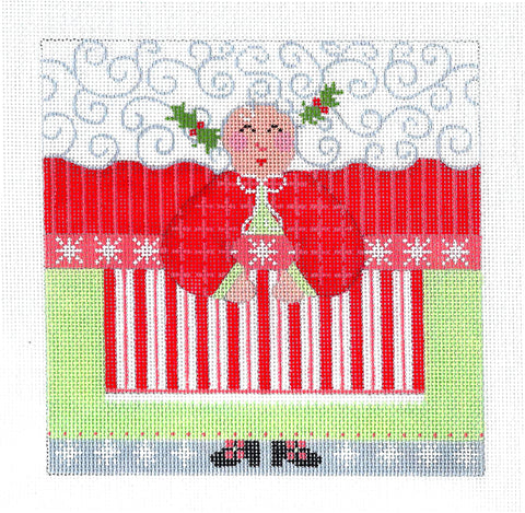 LG. Roll Up Canvas ~ MRS. CLAUS Roll Up Ornament handpainted Needlepoint Canvas by CH Designs ~ Danji