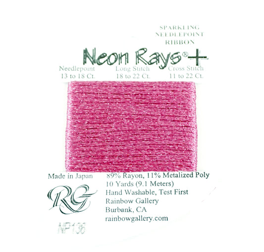 Threads ~ Neon Rays+ "Plus" #NP136 "Rose Pink" Needlepoint Stitching thread Stitching Thread - Rainbow Gallery