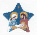 Holy Family ~ Mary, Joseph, & Baby Jesus STAR Handpainted Needlepoint Canvas by Susan Roberts