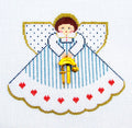 Angel ~ Nurse Nightingale Angel with Charms Medical 18 Mesh handpainted Needlepoint Canvas Ornament Painted Pony