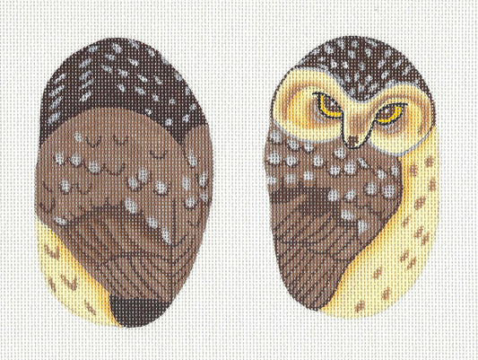 Scissor Case ~ Woodland Owl 2 Sided Scissor Case or Ornament handpainted Needlepoint Canvas by Susan Roberts