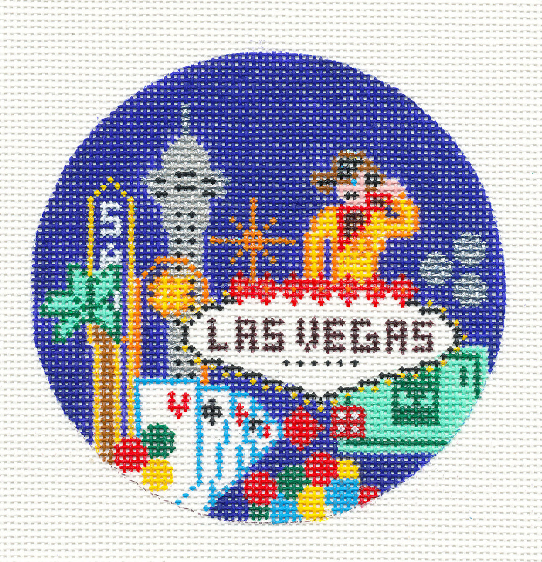 INSERT Canvas tagged "Las Vegas" Needlepoint by Wildflowers
