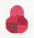 Pear ~ Christmas Red Pear Ornament handpainted Needlepoint Canvas by Kelly Clark