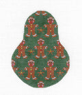 Kelly Clark Pear ~ Gingerbread Man Pear Ornament handpainted Needlepoint Canvas by Kelly Clark