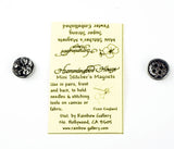 Magnet ~ Pewter 2 sided Flower Magnetic Needle Holder for Needlepoint & Sewing by Hummingbird House