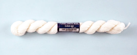 Stitching Thread ~ Planet Earth 100% Merino Wool  CLOUD #097 White Needlepoint Stitching Thread