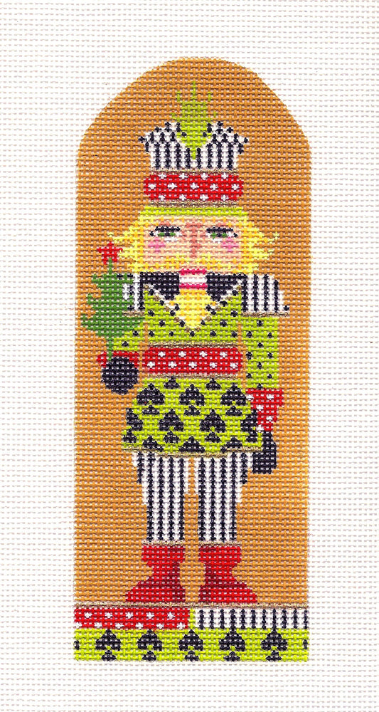 Kelly Clark Canvas ~ Nutcracker Ornament  "Prince of Spades" handpainted Needlepoint Canvas