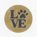 Dog ~ Puppy LOVE 4" Ornament handpainted 13 mesh Needlepoint Canvas by Alice Peterson