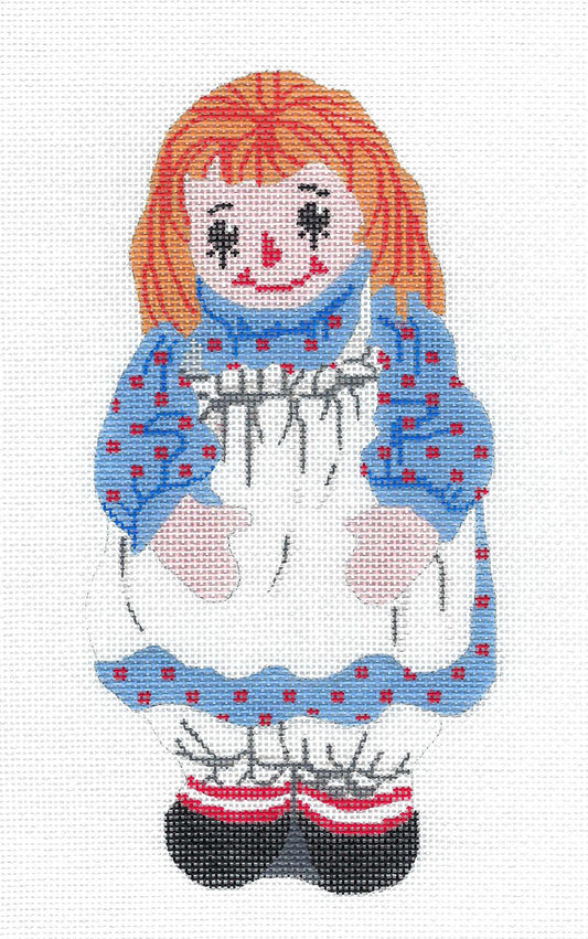 Child's ~ Story Book Raggedy Ann Doll handpainted Needlepoint Large Canvas by Silver Needle
