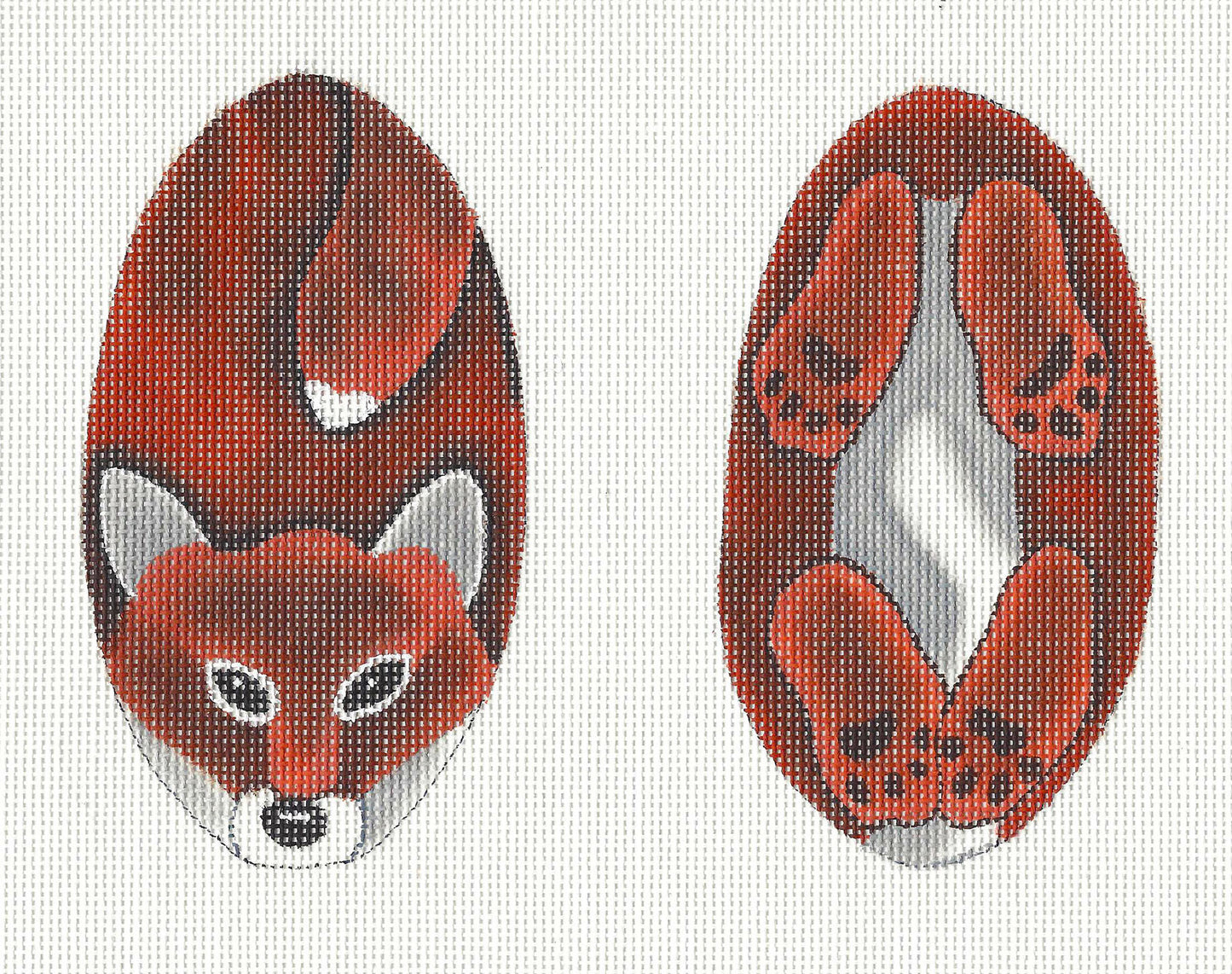 Scissor Case ~ Red Fox 2 Sided Scissor Case handpainted Needlepoint Canvas by Susan Roberts