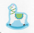 Baby & Child's ~ Pastel Baby Blue Rocking Llama 18 Mesh handpainted Needlepoint Canvas by Pepperberry
