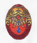 Faberge Egg of the Month ~ JULY Ruby Birthstone EGG OF THE MONTH handpainted Needlepoint Canvas by LEE