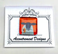 Magnet ~ Sheep Holding a Daisy Magnet Glass Needle Holder for Needlepoint & Sewing  by S.Church
