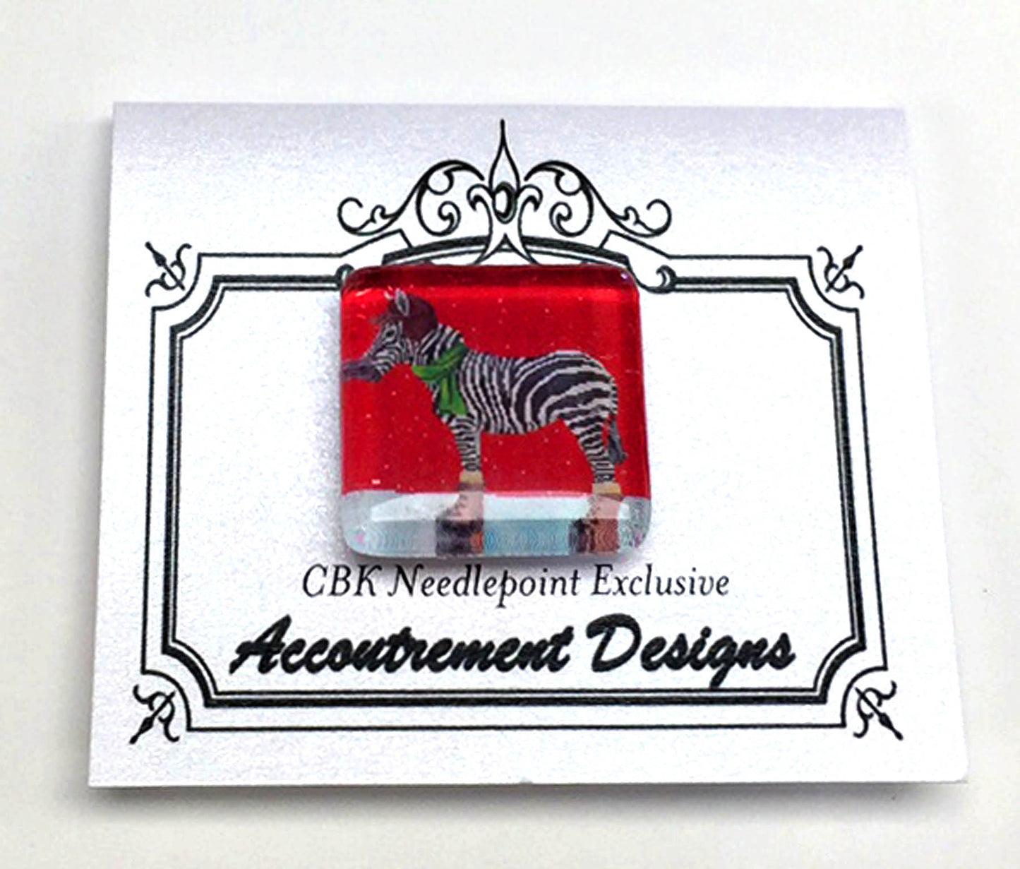 Magnet ~ Zebra Wearing Boots Magnet Needle Holder for Needlepoint & Sewing by Accoutrement Design Scott Church