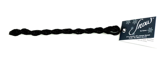 Stitching Fiber ~ SNOW # 02  Black ~ Stitching Fiber 10 Yard Skein Needlepoint Thread by Caron Collection