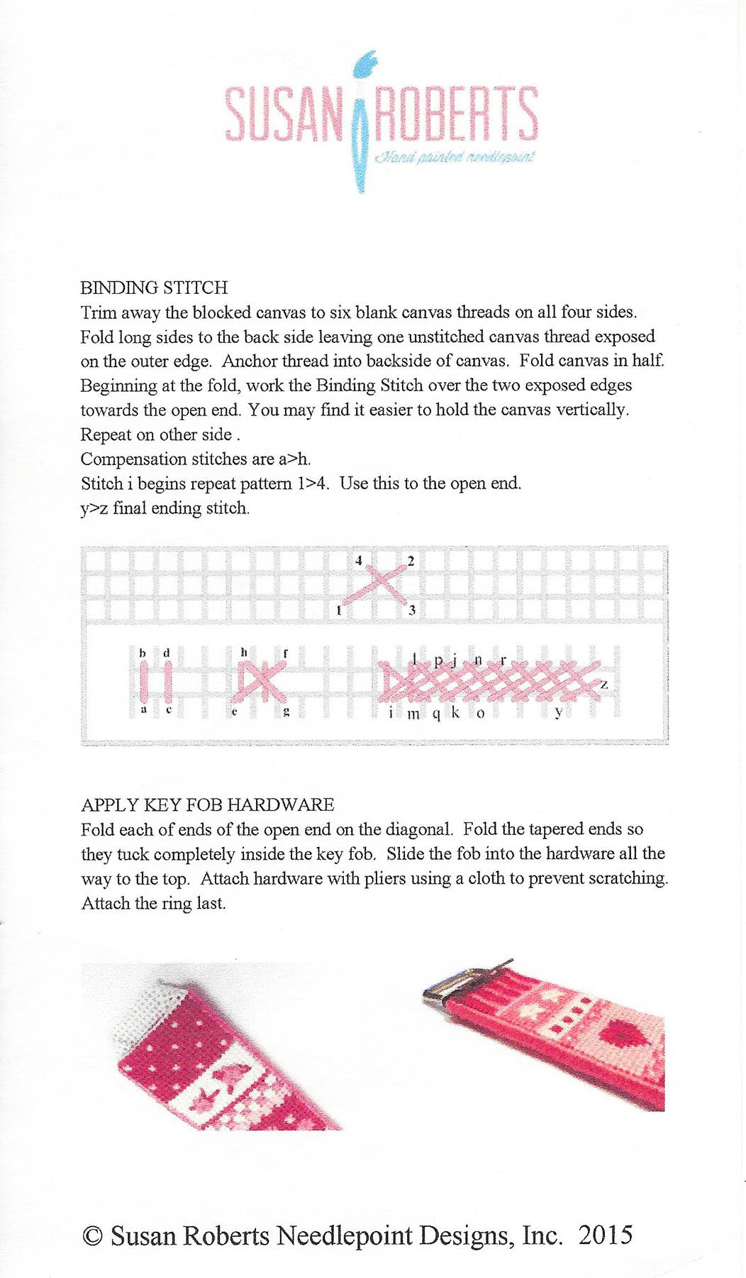 Key Tag ~ Seashells Key Tag Fob Kit handpainted Needlepoint Canvas by Susan Roberts