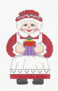 Christmas ~ Mrs. Claus with Gifts Ornament handpainted 18 Mesh Needlepoint Canvas by Susan Roberts