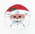 Christmas ~ Sand Dollar Santa  handpainted Needlepoint Ornament by Susan Roberts