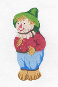 The Wizard of OZ ~ "The Scarecrow" handpainted Needlepoint Ornament Canvas by Silver Needle
