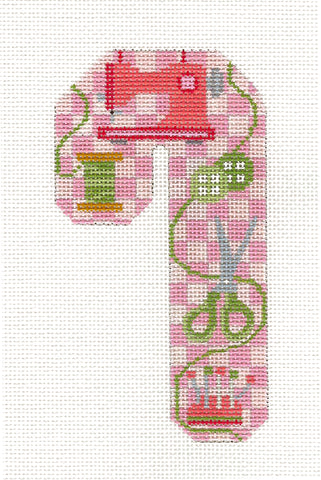 Candy Cane ~ Sewing Medium Candy Cane handpainted Needlepoint Canvas CH Designs from Danji
