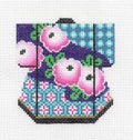 Kimono ~ Petite Oriental Floral Kimono in Pinks & Purple handpainted Needlepoint Canvas by LEE