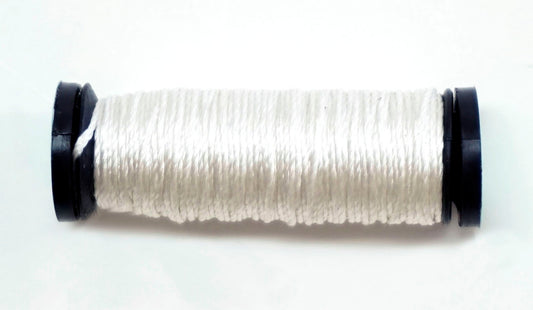 SILK SERICA #8000 Soft White 11 Yard Spool 3 Ply Fiber for Needlepoint by Kreinik