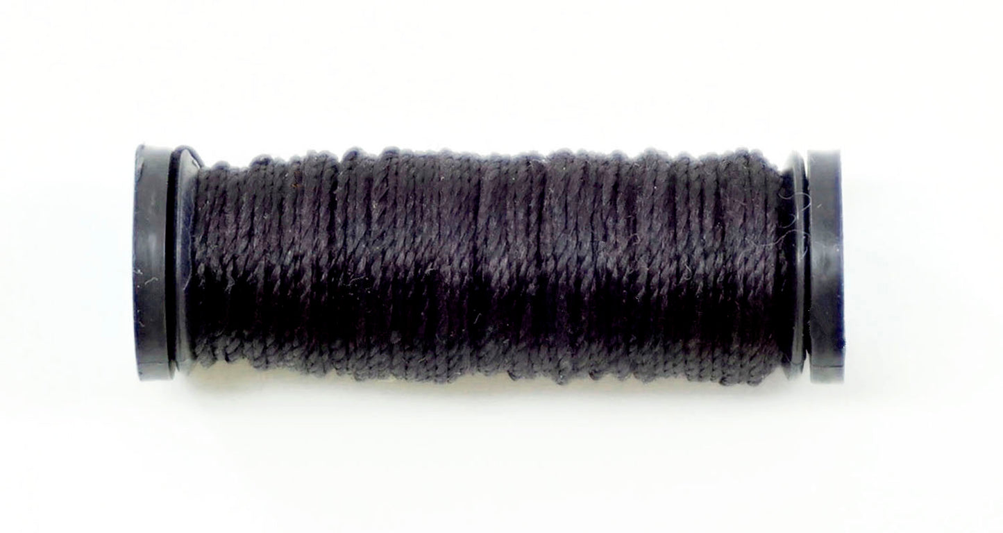 SILK SERICA #8050 Black 11 Yard Spool 3 Ply Fiber for Needlepoint by Kreinik