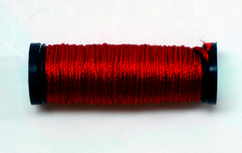 SILK SERICA #1117 Deepest Christmas Red 11 Yard Spool 3 Ply Fiber for Needlepoint by Kreinik
