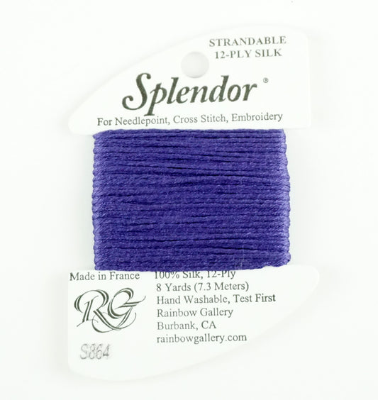 SPLENDOR SILK  #S864 "Dark Periwinkle" Needlepoint Stitching Thread by Rainbow Gallery
