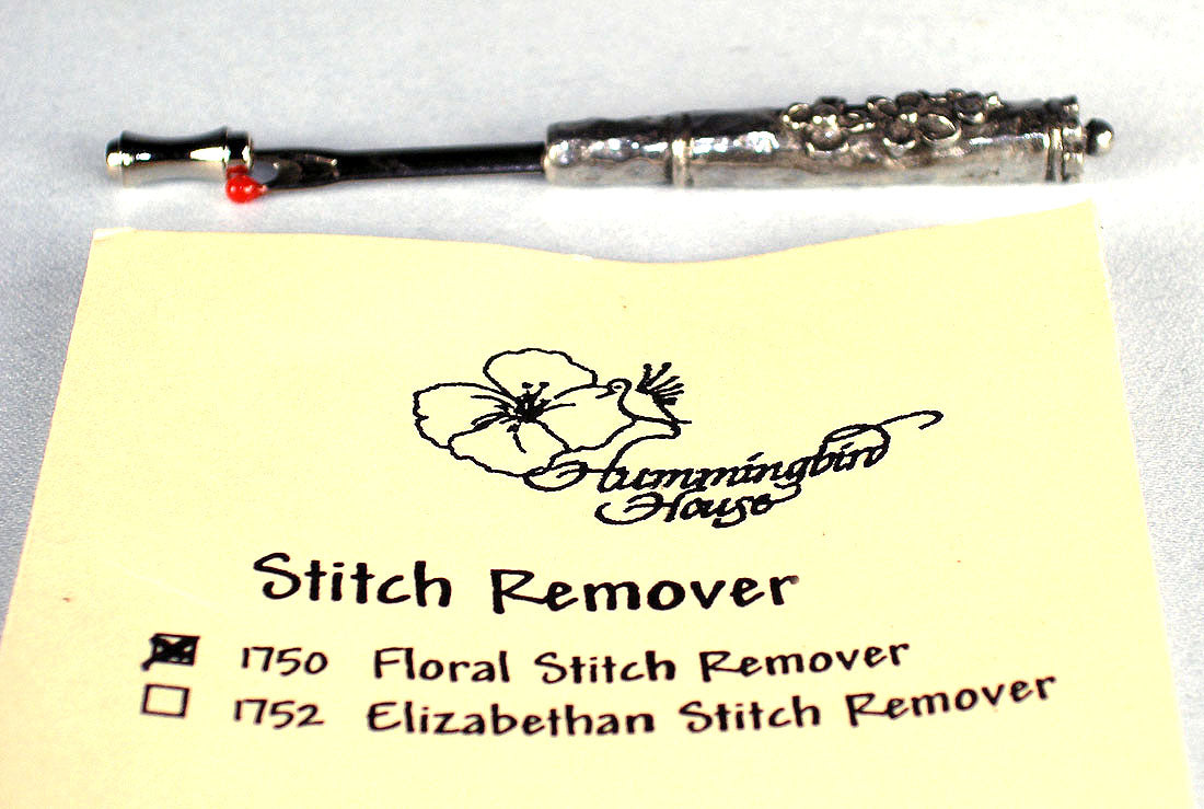 Stitching Tools ~ English Floral Stitch Remover by Hummingbird House from Rainbow Gallery